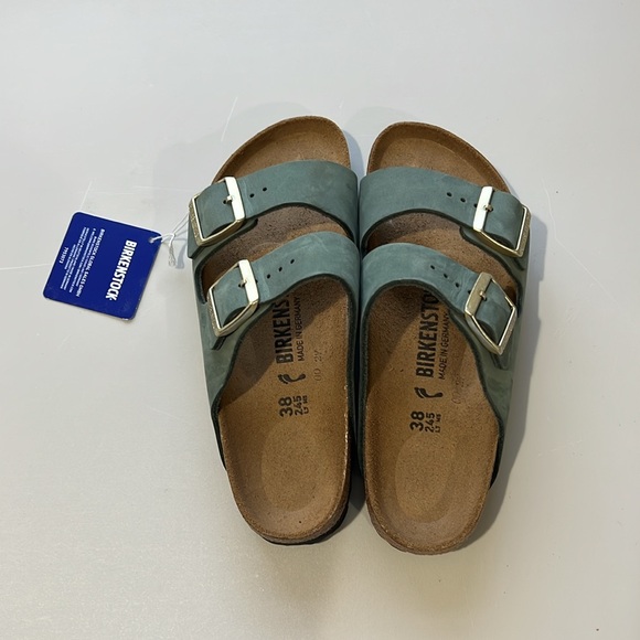 Birkenstock Arizona Oiled Leather Color Thyme Size 38 - Picture 6 of 7